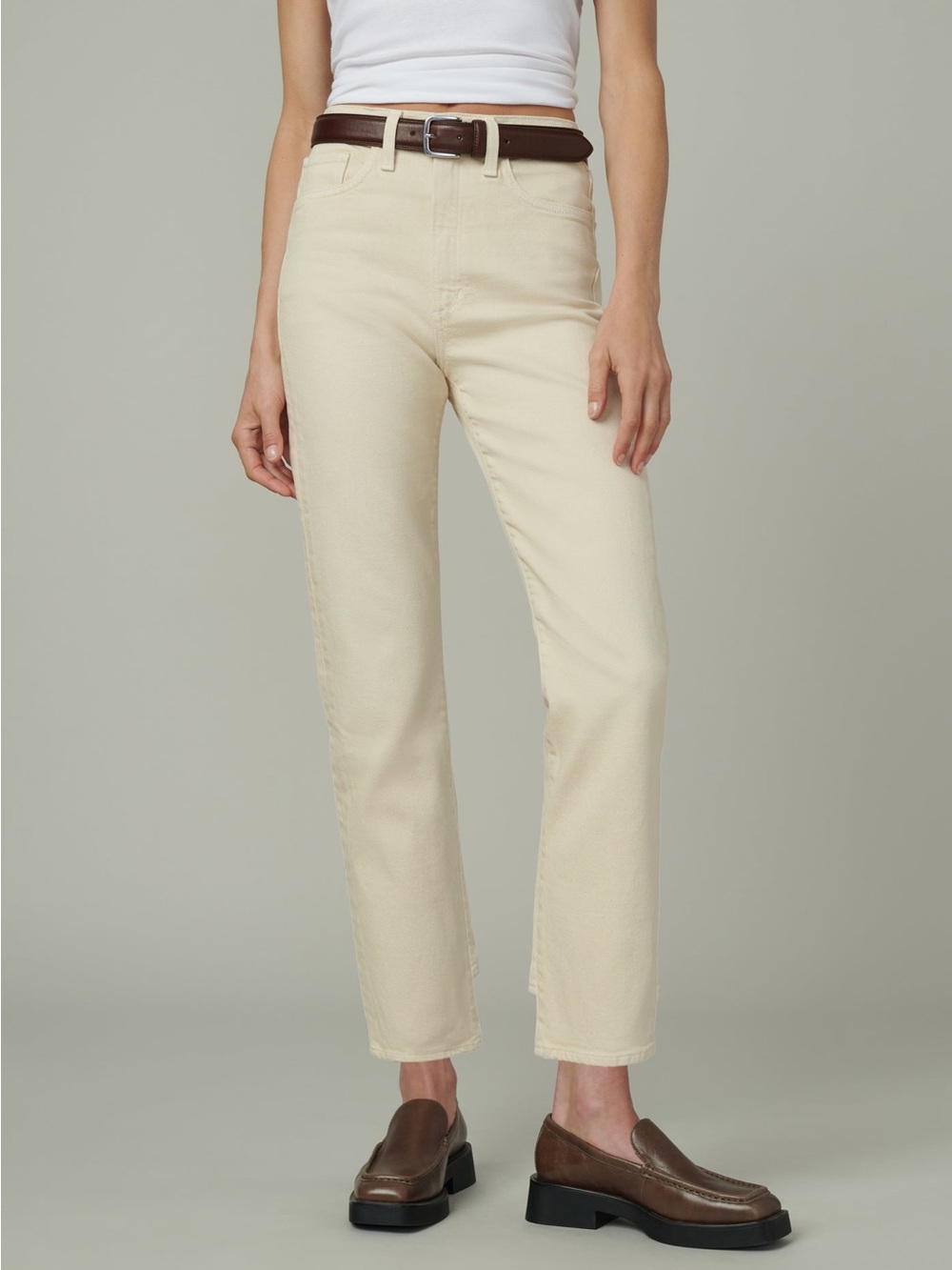 Joe's Jeans Straight Leg Cream Jeans